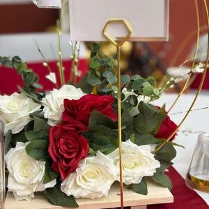 Candle light floral centerpieces